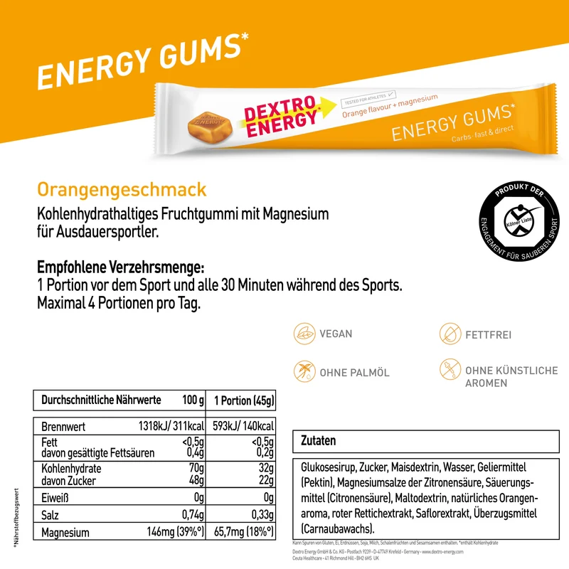 Energy Gums* Orange + Magnesium