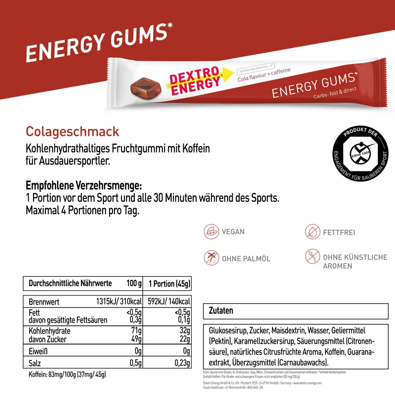 Energy Gums* Cola + Caffeine