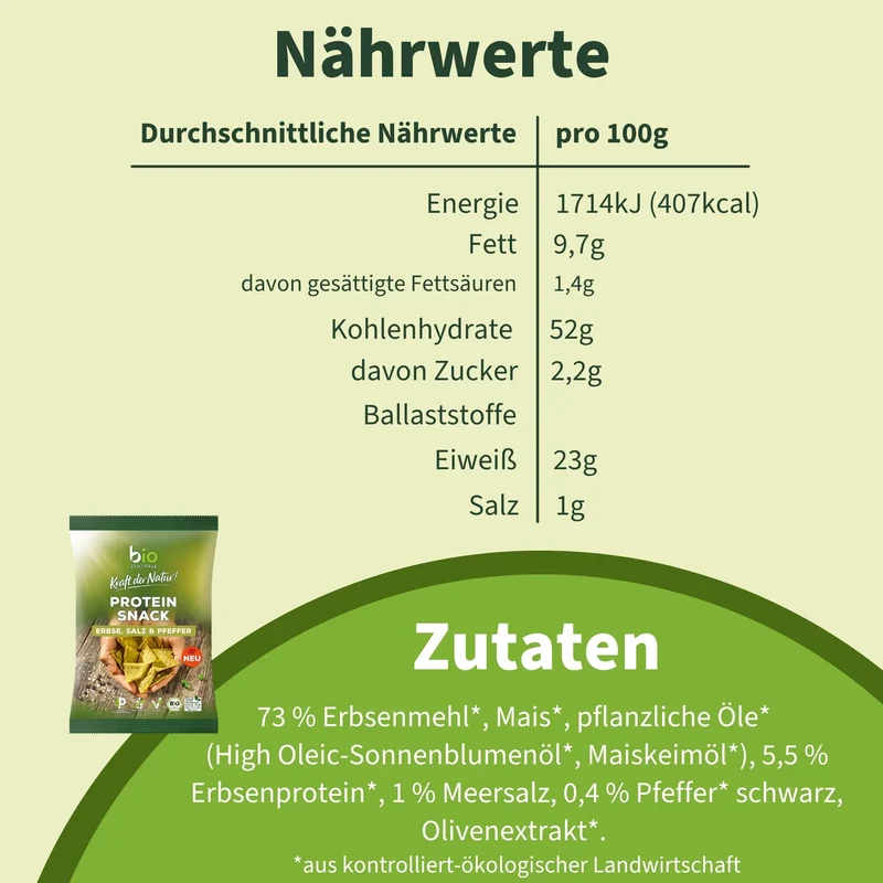 Protein Snack Erbse, Salz & Pfeffer