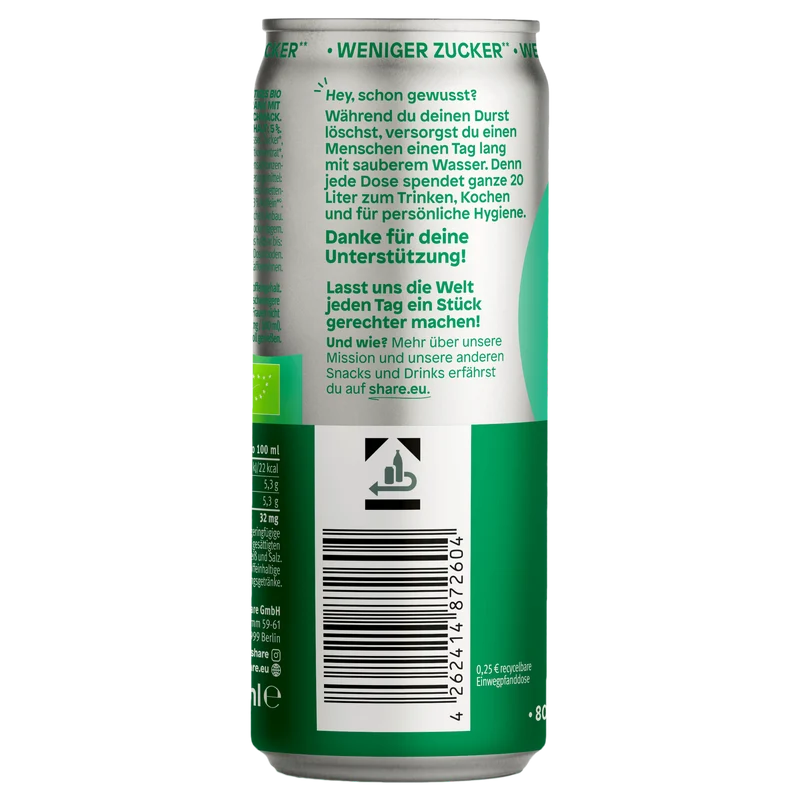 Bio Fruity Koffein Limette Minze