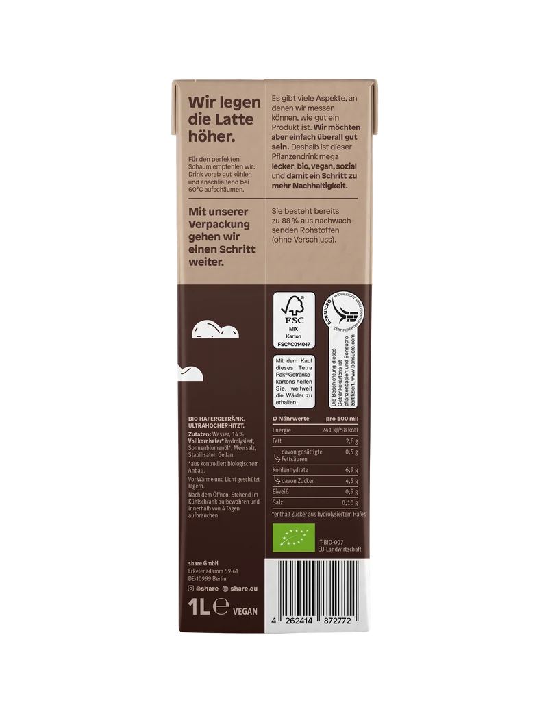 Bio Haferdrink Barista