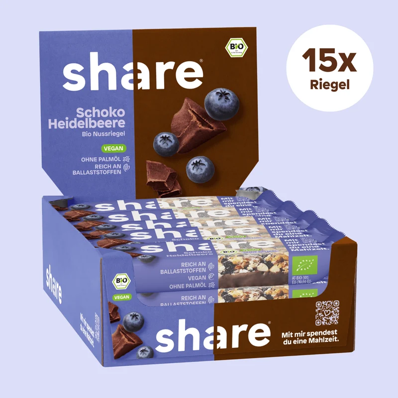 Bio Nussriegel Schoko & Heidelbeere