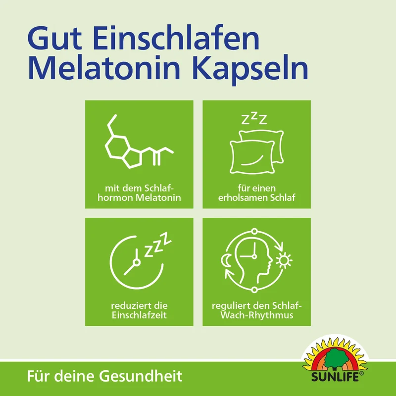 SUNLIFE Melatonin Gut Einschlafen Kapseln (30 Stk.)