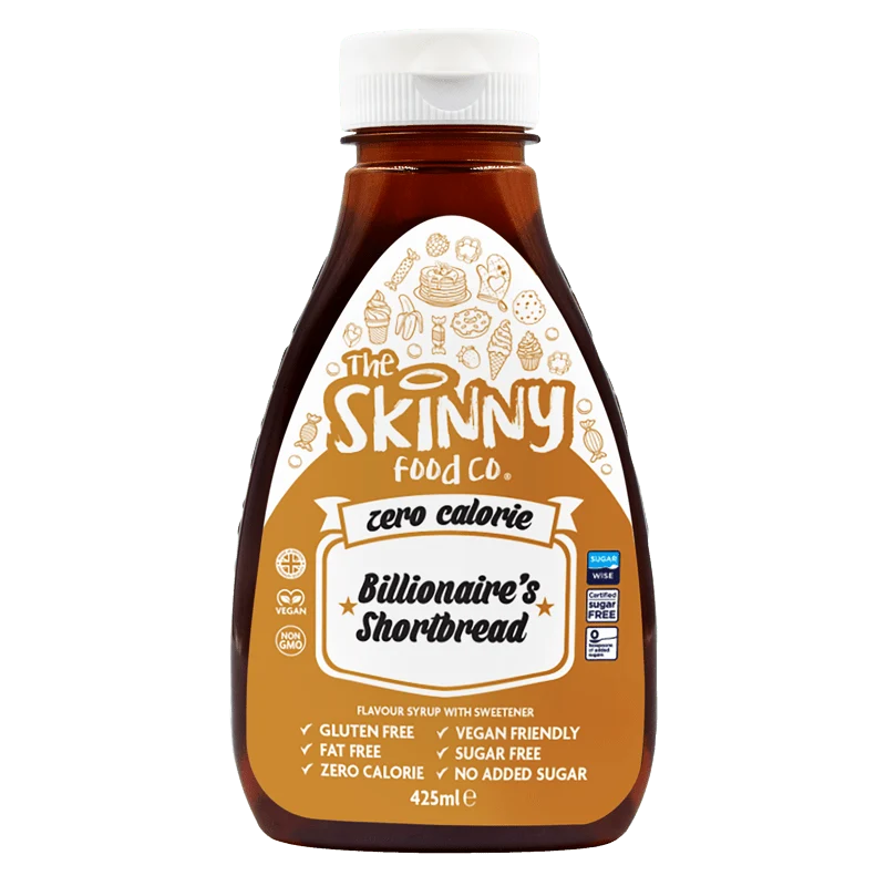 Billionaire Shortbread Flavor Zero Calorie Sugar Free Skinny Sirup - 425ml