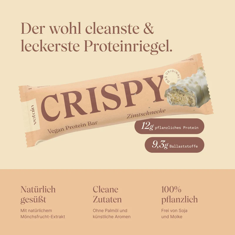 CRISPY Vegan Protein Bar - Zimtschnecke