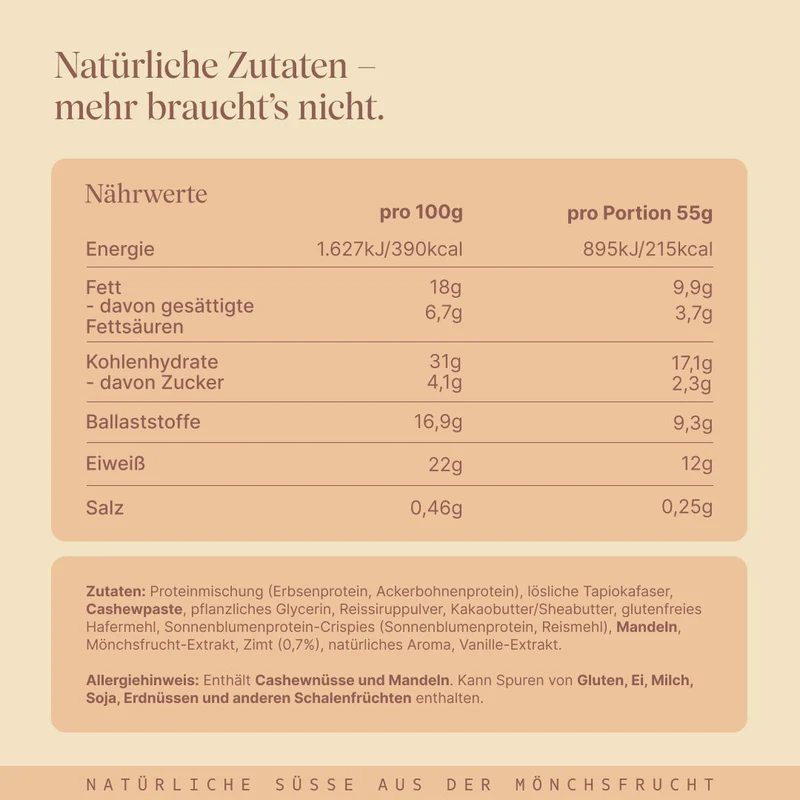 CRISPY Vegan Protein Bar - Zimtschnecke