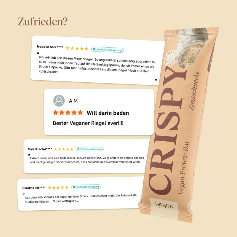 CRISPY Vegan Protein Bar - Zimtschnecke