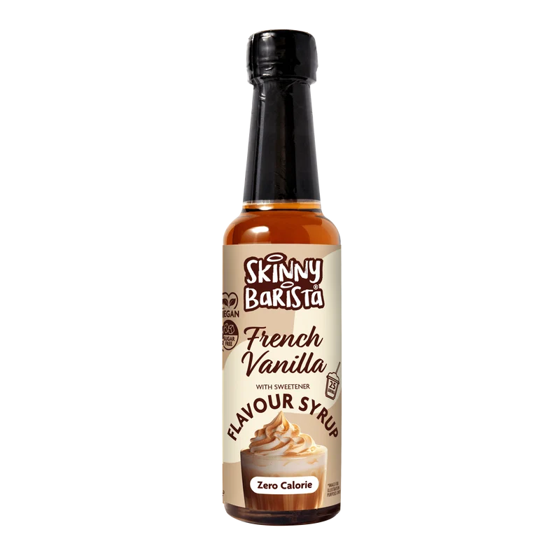 Skinny Barista Sirup mit französischem Vanillegeschmack – Kalorienfreier, zuckerfreier Skinny-Kaffeesirup – 250 ml
