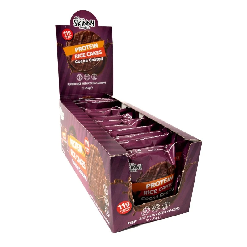 Schoko-Reiskuchen mit hohem Proteingehalt - 12 x 55 g Karton