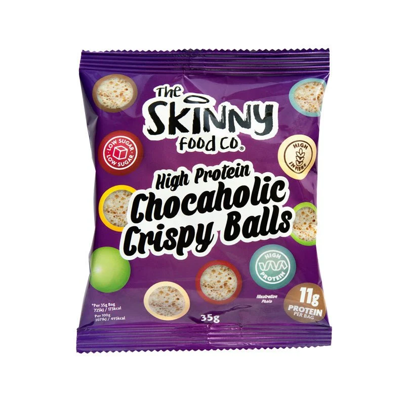 Proteinreiche Chocaholic Rainbow Schoko-Knusperbällchen 35g