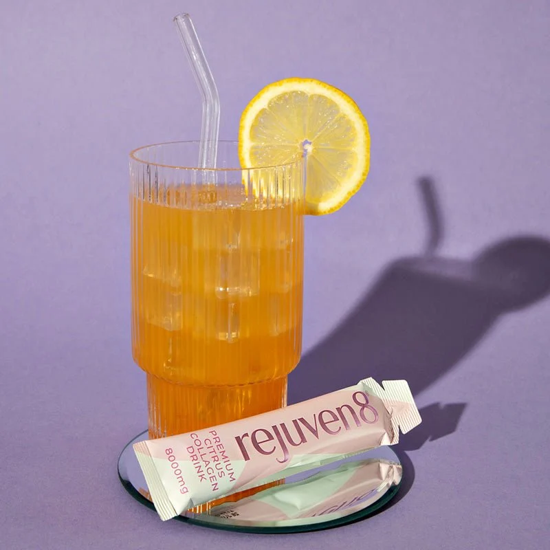 Rejuven8 Premium hydrolyseret marin flydende kollagen drik 8000mg, 14 poser 14 x 30 ml (14 dages forsyning)