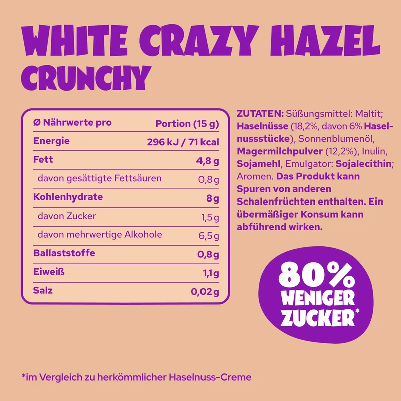 White Crazy Hazel Crunchy 200g