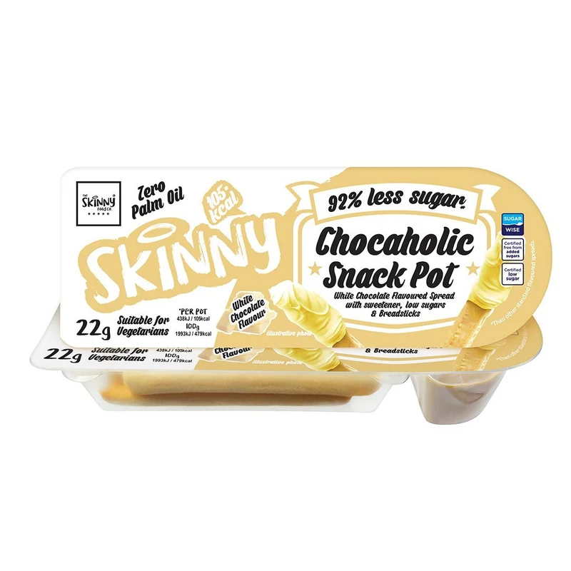 Hvid Chokolade Skinny Chocaholic Snack Pot - 22g