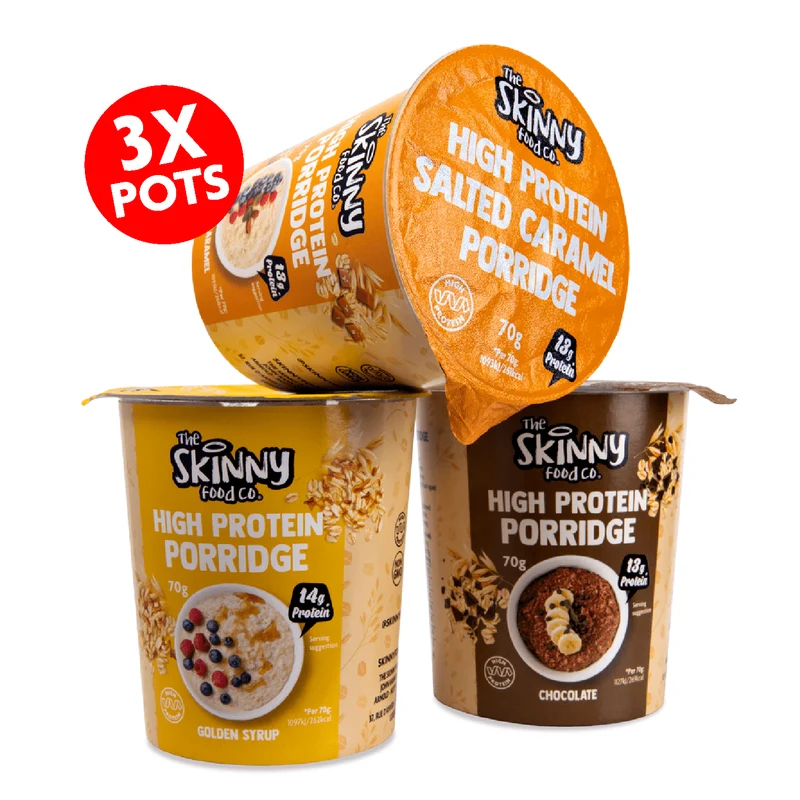 Skinny High Protein Grød Pots Bundle - 3 x 70g