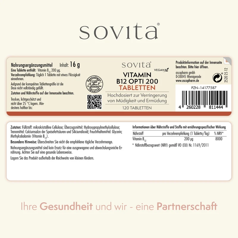 sovita Vitamin B12 Opti 200 Tabletten