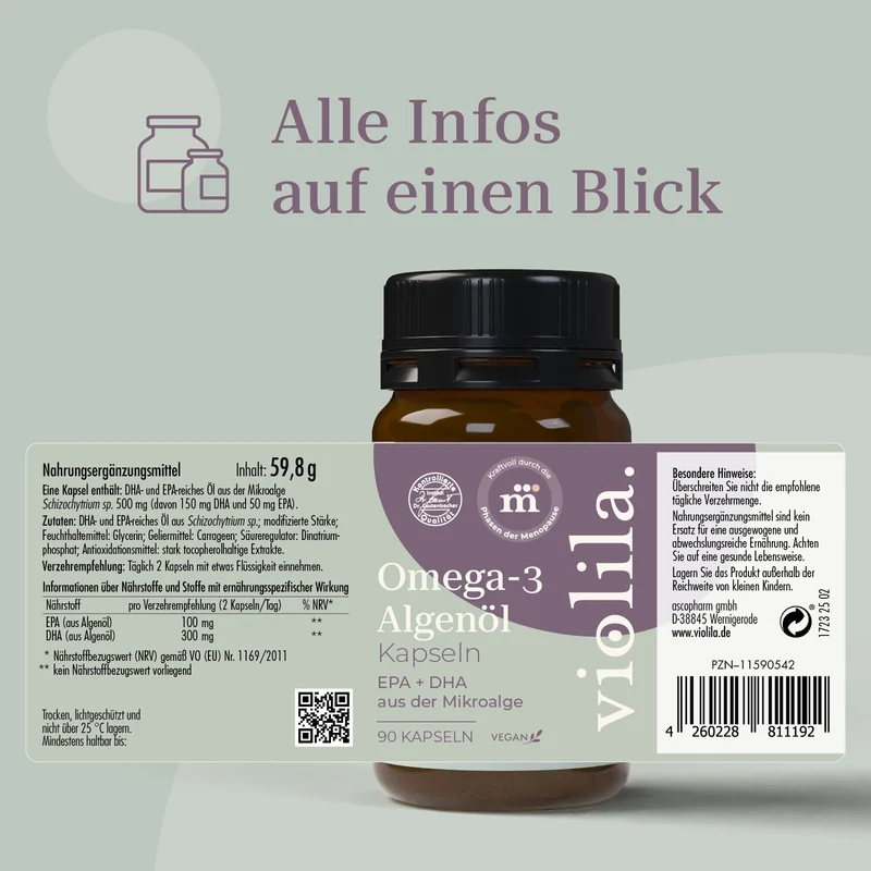 violila Omega 3 Algenöl Kapseln