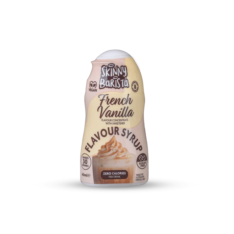 Skinny Barista Fransk Vaniljesmag Shot Sukkerfri Skinny Kaffesirup - 60ml