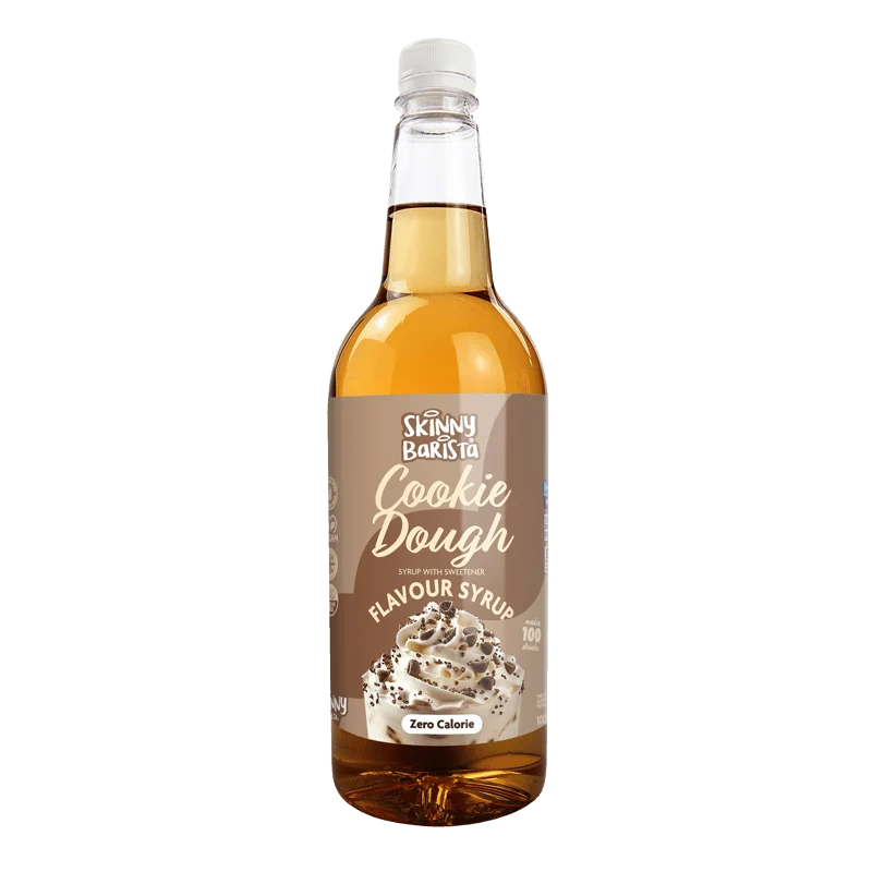 Skinny Barista Sirup mit Cookie-Dough-Geschmack – Kalorienfreier, zuckerfreier Skinny Coffee – 1 Liter