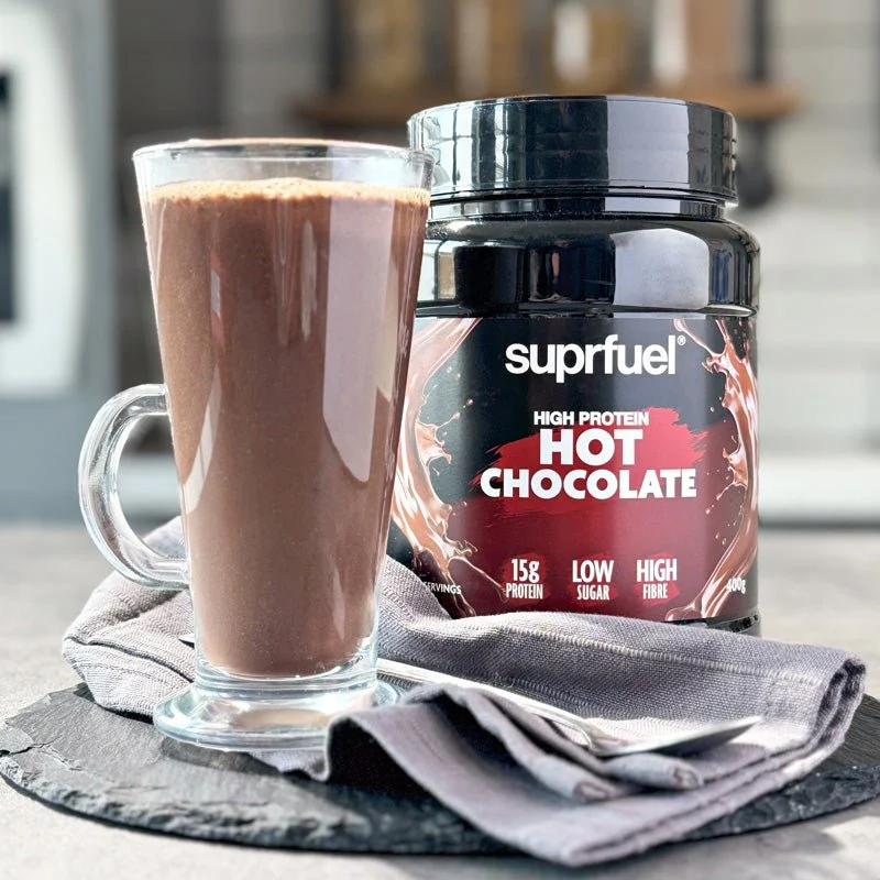 Suprfuel – Proteinreiche heiße Schokolade 400 g (15 g Protein pro Portion)