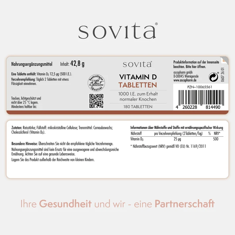 sovita Vitamin D Tabletten