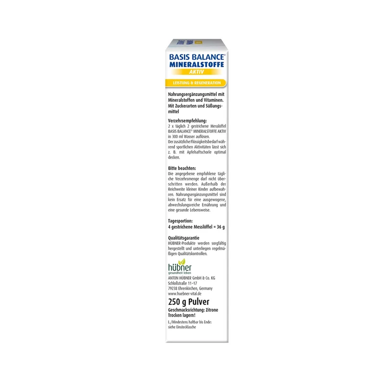 Hübner Basis Balance Mineralstoffe Aktiv Pulver (250 g)