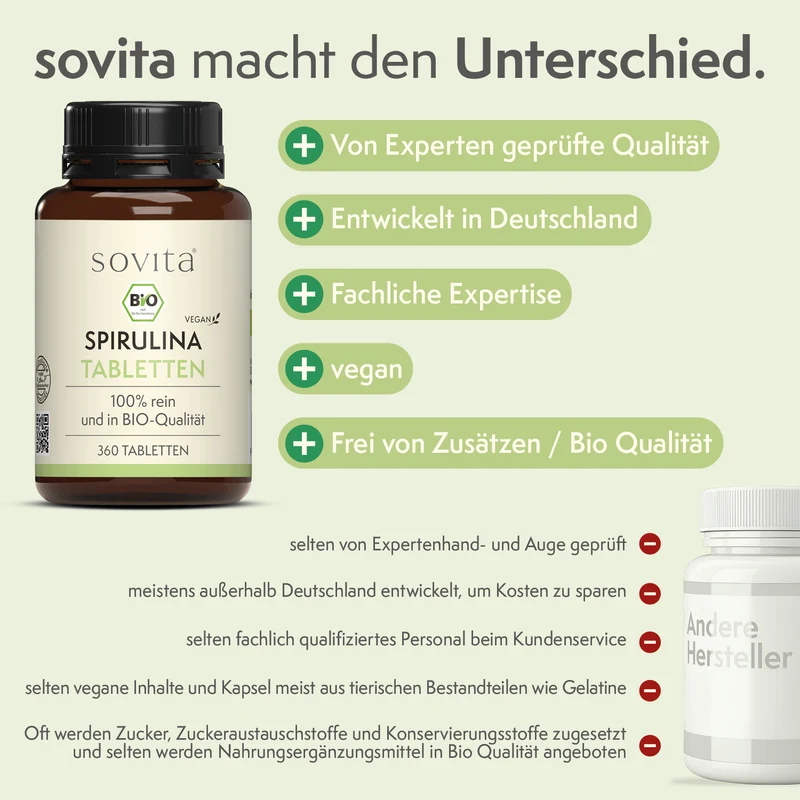 sovita BIO Spirulina 500mg Tabletten