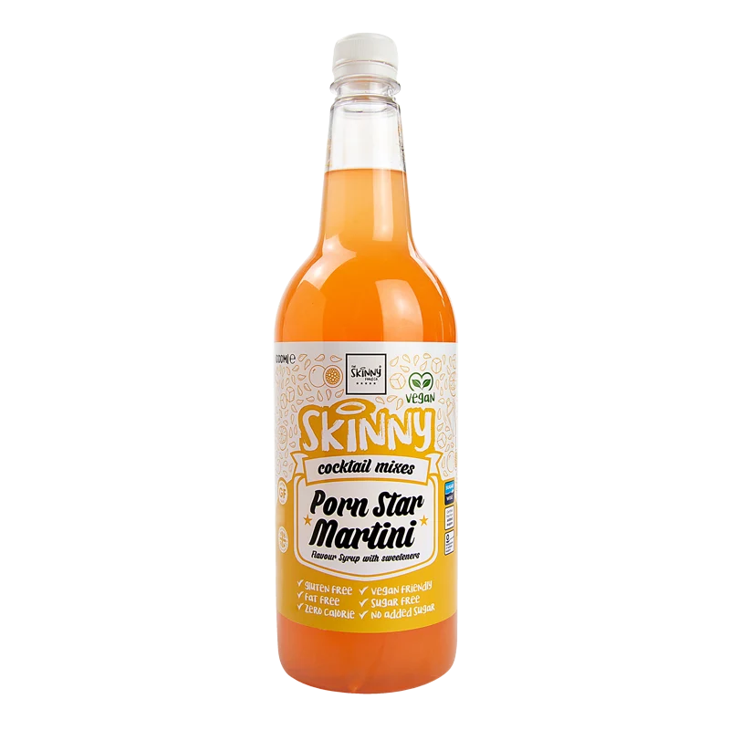 (Ausverkauf, Mindesthaltbarkeitsdatum überschritten, Sept. 2025) Porn Star Martini, zuckerfreier Skinny Cocktail Mixer – 1 Liter