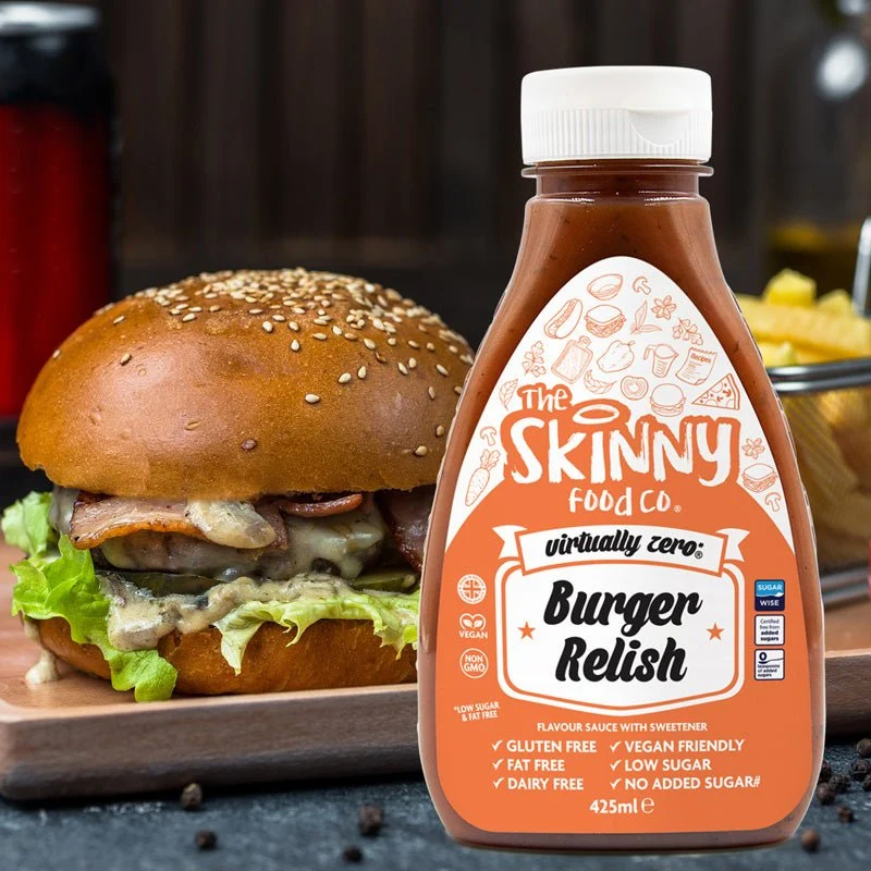 Burger Relish Flavour Stort set Nul Sukkerfri Tynd Sauce 425ml