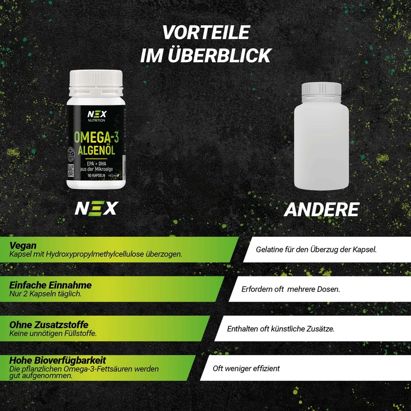 NEX Omega 3 Algenöl Kapseln