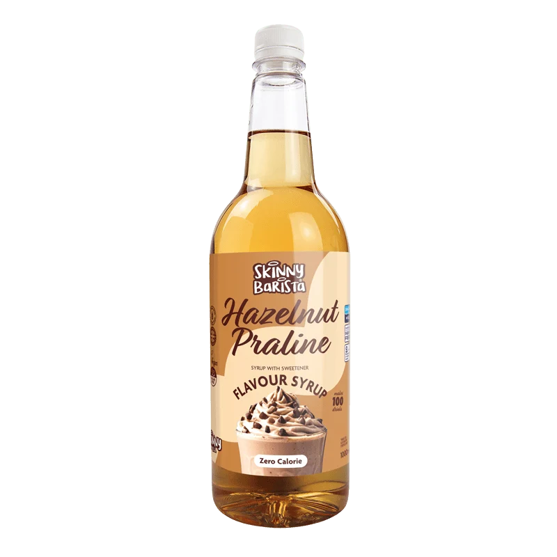 Skinny Barista Haselnuss-Sirup – Kalorienfreier, zuckerfreier Skinny Coffee – 1 Liter