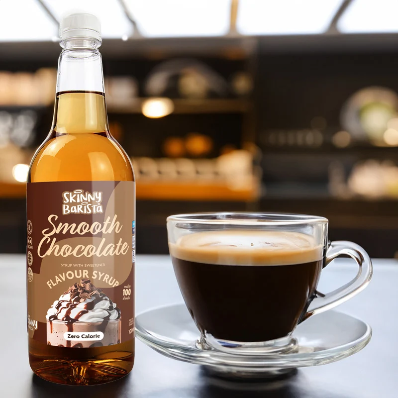 Skinny Barista Schokoladensirup – Kalorienfreier, zuckerfreier Skinny Coffee – 1 Liter