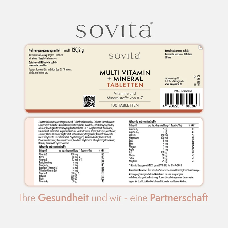 sovita Multi Vitamin + Mineral Tabletten