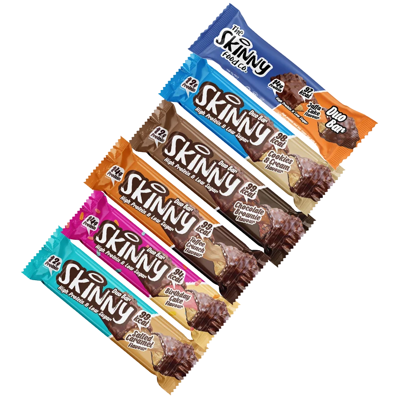 Proteinreicher Duo-Riegel mit wenig Zucker – Sechserpack (alle 6 Geschmacksrichtungen)