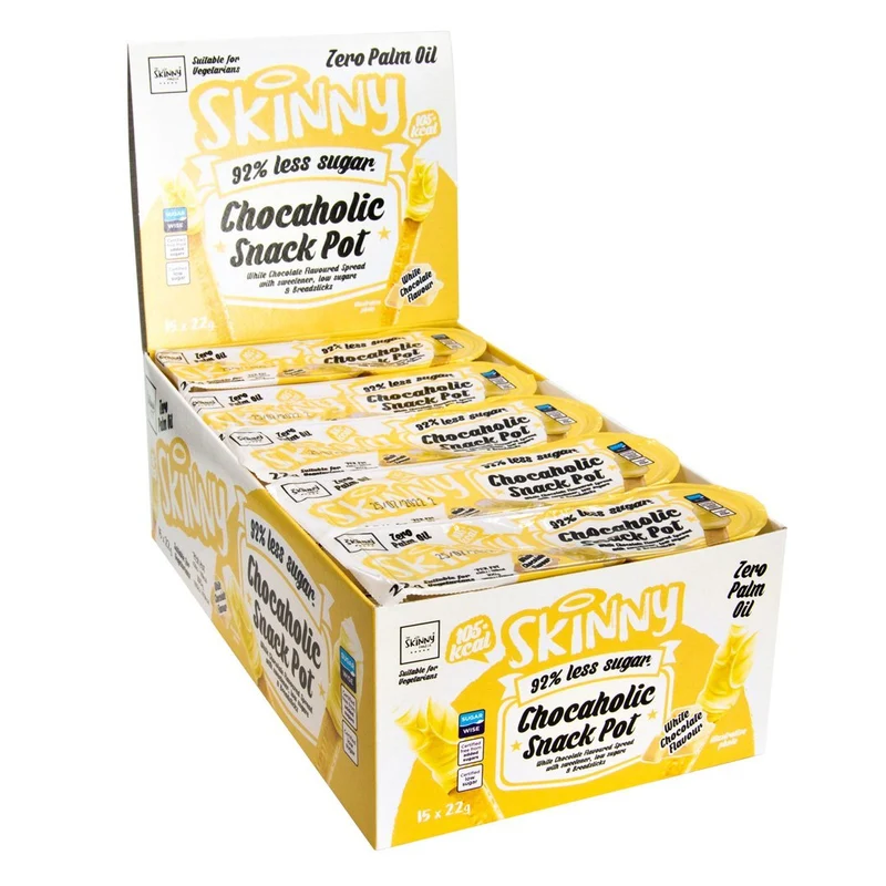 Chocaholic hvid chokolade smag Snack Pot Case - 15 x 22g