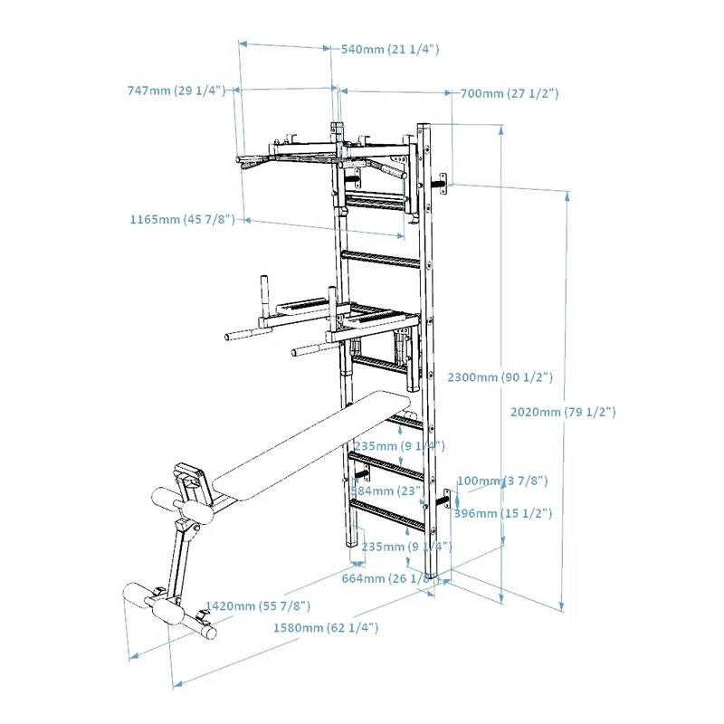 Sprossenwand BenchK 233W