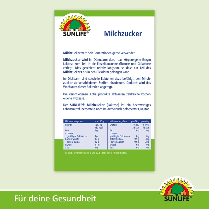 SUNLIFE Milchzucker (500 g)