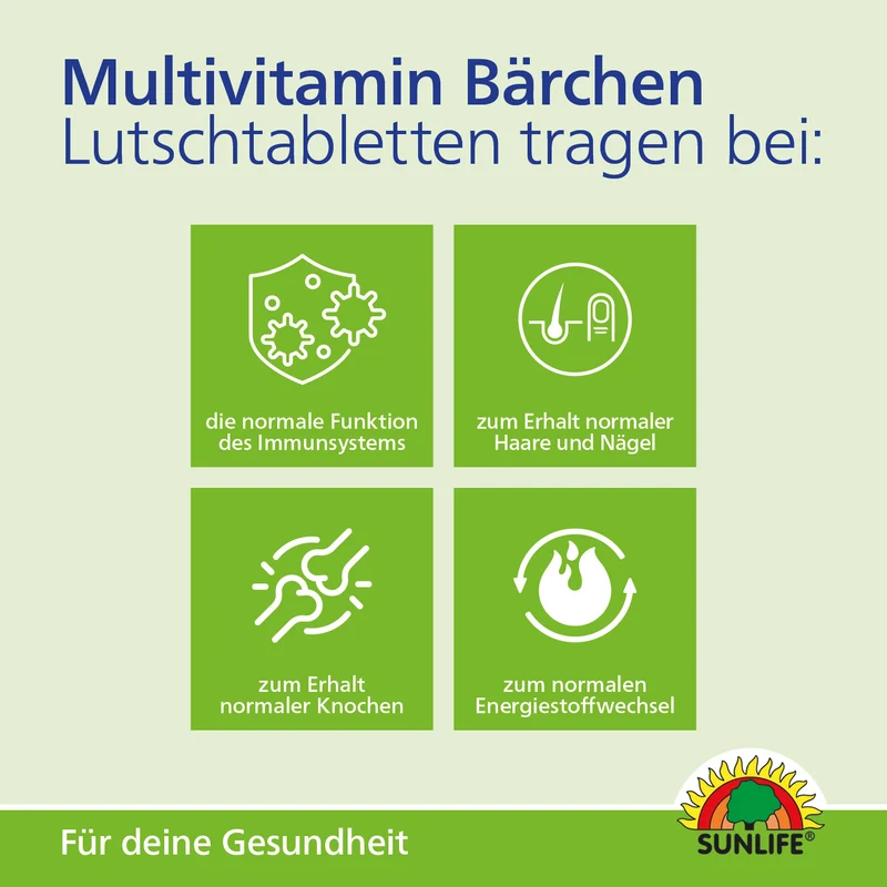 SUNLIFE Multivitamin Bärchen Lutschtabletten (60 Stk.)