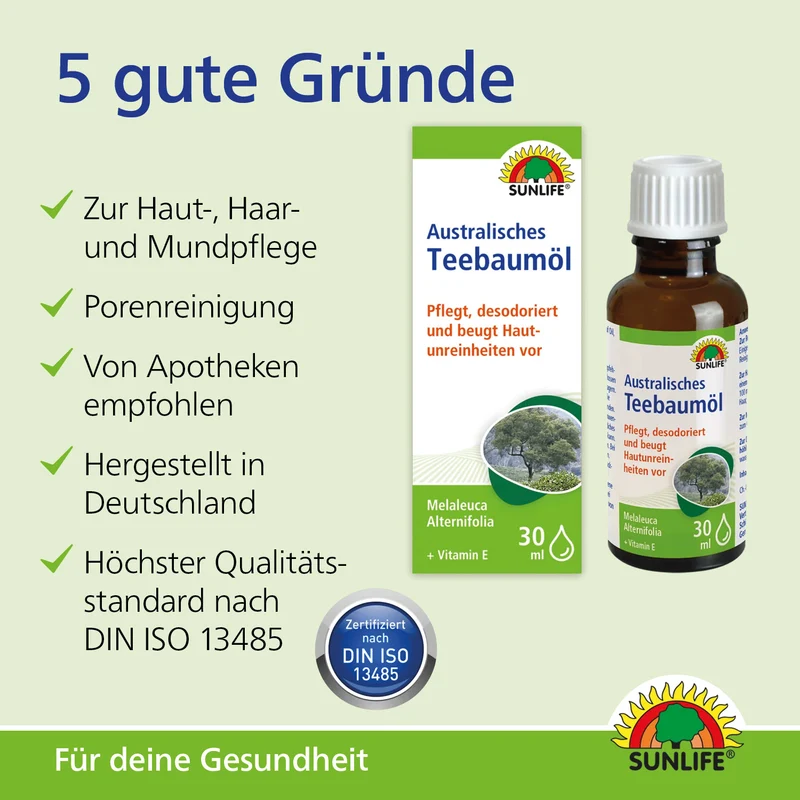 SUNLIFE Australisches Teebaumöl (30 ml)