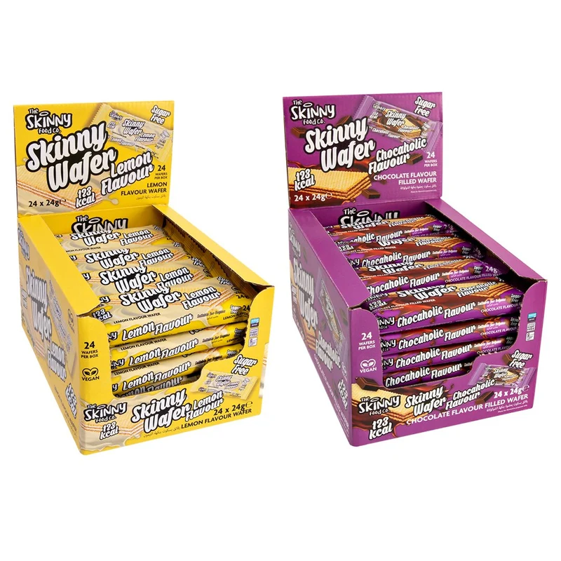 Skinny Wafer Bundle (citron og chocaholic) etuier (24g x 48 enheder) 1150g