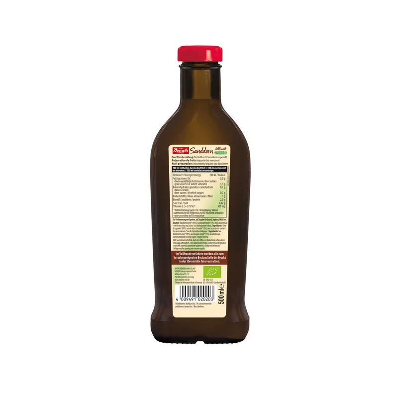 Donath BIO Vollfrucht Sanddorn ungesüßt (500 ml)