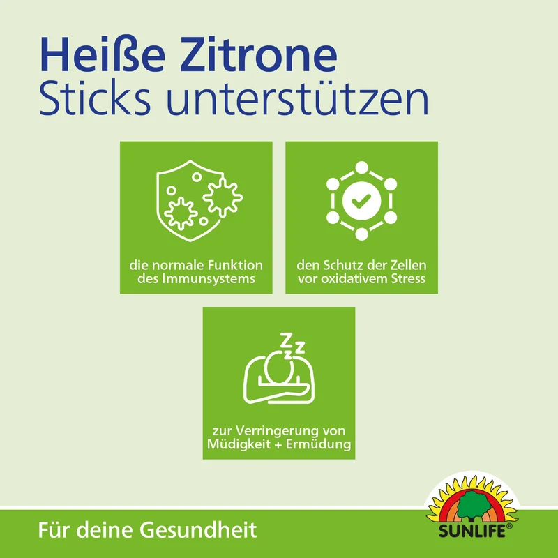 SUNLIFE Heiße Zitrone + Acerola (20 Sticks)