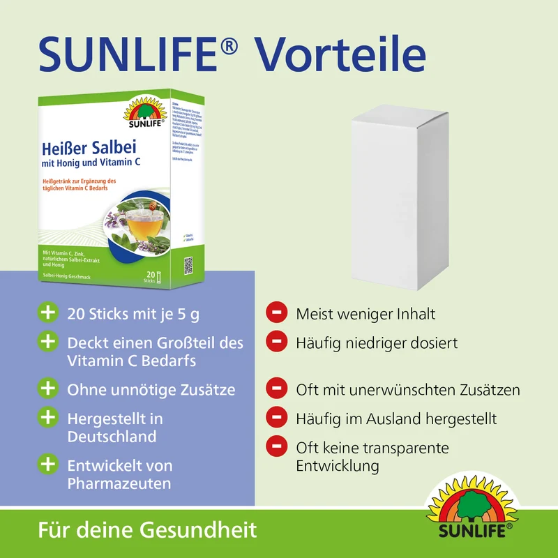 SUNLIFE Heißer Salbei + Honig (20 Sticks)