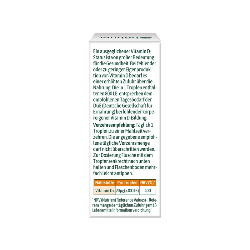Hübner Vitamin D3 Tropfen (10 ml)