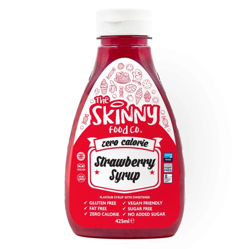 Erdbeersauce – Zuckerfreier Null-Kalorien-Sirup – 425 ml