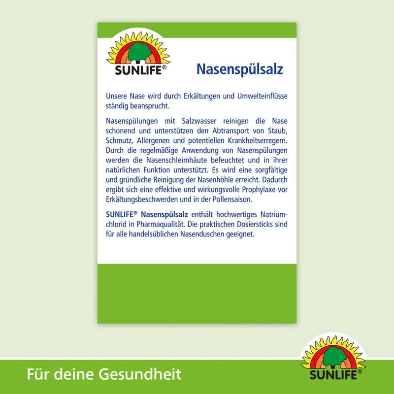 SUNLIFE Nasenspülsalz (60 Sticks)