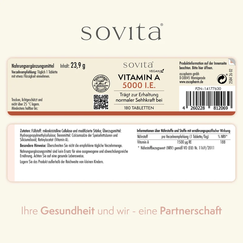 sovita Vitamin A 5000IE Tabletten