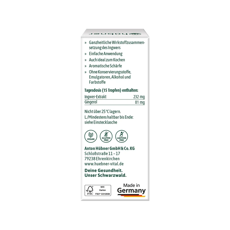 Hübner Ingwer Tropfen BIO (20 ml)