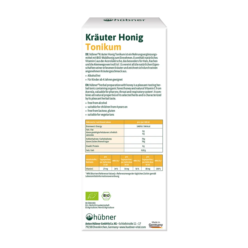 Hübner Kräuter Honig Tonikum (250 ml)