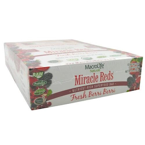 Macro Life Naturals Miracle Reds Raw Anti-Oxidant Super Food Bars