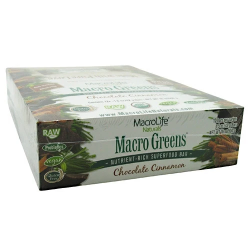 Macro Life Naturals Macro Greens Raw Anti-Oxidant Super Food Bars